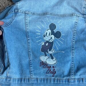 Disney Blue Denim Jacket with Mickey Mouse Patch